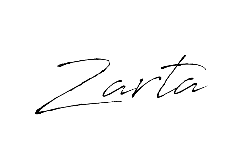 Create a beautiful signature design for name Zarta. With this signature (Antro_Vectra) fonts, you can make a handwritten signature for free. Zarta signature style 6 images and pictures png
