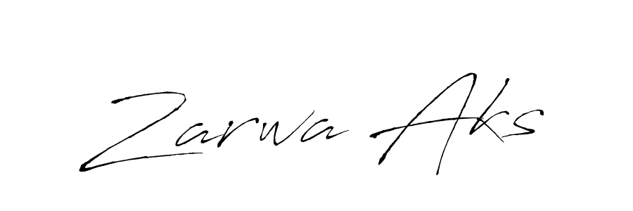 Design your own signature with our free online signature maker. With this signature software, you can create a handwritten (Antro_Vectra) signature for name Zarwa Aks. Zarwa Aks signature style 6 images and pictures png