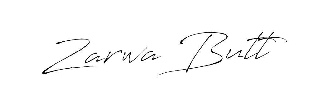 Create a beautiful signature design for name Zarwa Butt. With this signature (Antro_Vectra) fonts, you can make a handwritten signature for free. Zarwa Butt signature style 6 images and pictures png