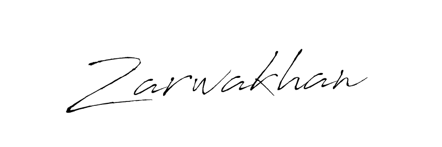 Make a beautiful signature design for name Zarwakhan. With this signature (Antro_Vectra) style, you can create a handwritten signature for free. Zarwakhan signature style 6 images and pictures png