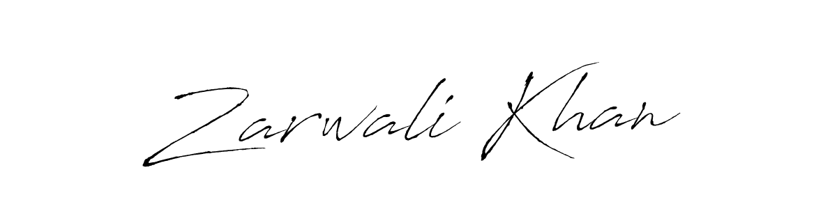 Create a beautiful signature design for name Zarwali Khan. With this signature (Antro_Vectra) fonts, you can make a handwritten signature for free. Zarwali Khan signature style 6 images and pictures png