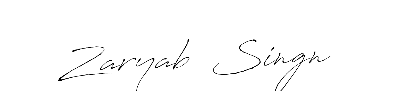 You should practise on your own different ways (Antro_Vectra) to write your name (Zaryab  Singn) in signature. don't let someone else do it for you. Zaryab  Singn signature style 6 images and pictures png