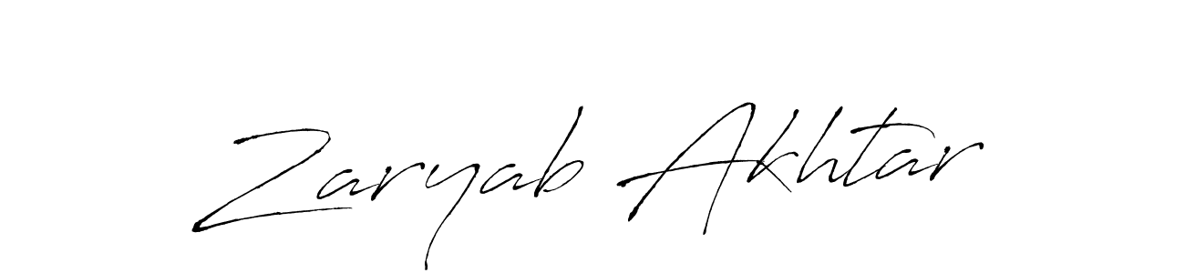 Also You can easily find your signature by using the search form. We will create Zaryab Akhtar name handwritten signature images for you free of cost using Antro_Vectra sign style. Zaryab Akhtar signature style 6 images and pictures png