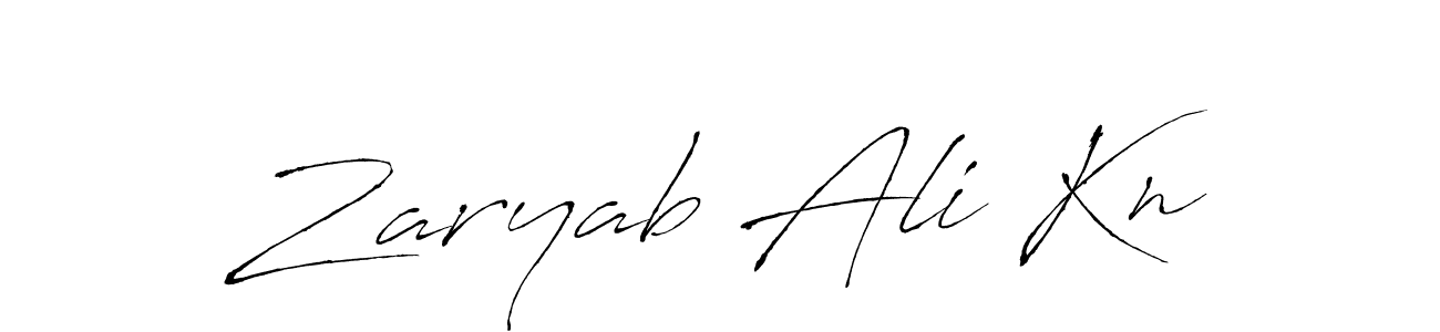 Design your own signature with our free online signature maker. With this signature software, you can create a handwritten (Antro_Vectra) signature for name Zaryab Ali Kn. Zaryab Ali Kn signature style 6 images and pictures png