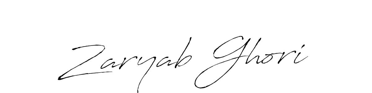 How to make Zaryab Ghori signature? Antro_Vectra is a professional autograph style. Create handwritten signature for Zaryab Ghori name. Zaryab Ghori signature style 6 images and pictures png