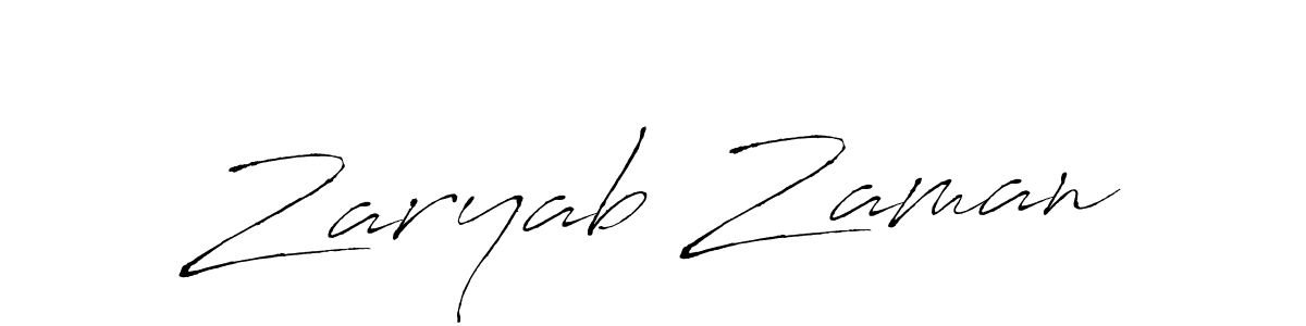 Design your own signature with our free online signature maker. With this signature software, you can create a handwritten (Antro_Vectra) signature for name Zaryab Zaman. Zaryab Zaman signature style 6 images and pictures png