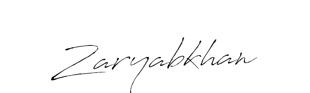 Create a beautiful signature design for name Zaryabkhan. With this signature (Antro_Vectra) fonts, you can make a handwritten signature for free. Zaryabkhan signature style 6 images and pictures png