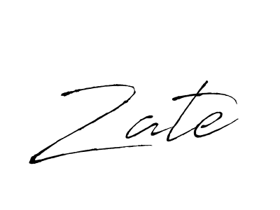 Design your own signature with our free online signature maker. With this signature software, you can create a handwritten (Antro_Vectra) signature for name Zate. Zate signature style 6 images and pictures png