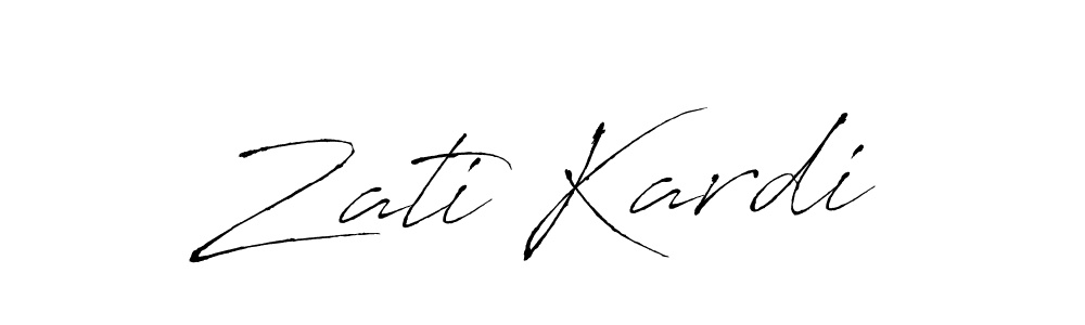 It looks lik you need a new signature style for name Zati Kardi. Design unique handwritten (Antro_Vectra) signature with our free signature maker in just a few clicks. Zati Kardi signature style 6 images and pictures png