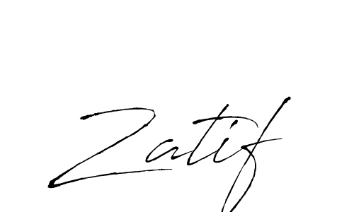 Make a beautiful signature design for name Zatif. With this signature (Antro_Vectra) style, you can create a handwritten signature for free. Zatif signature style 6 images and pictures png