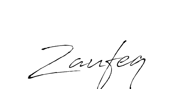 Zaufeq stylish signature style. Best Handwritten Sign (Antro_Vectra) for my name. Handwritten Signature Collection Ideas for my name Zaufeq. Zaufeq signature style 6 images and pictures png