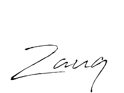 Zauq stylish signature style. Best Handwritten Sign (Antro_Vectra) for my name. Handwritten Signature Collection Ideas for my name Zauq. Zauq signature style 6 images and pictures png