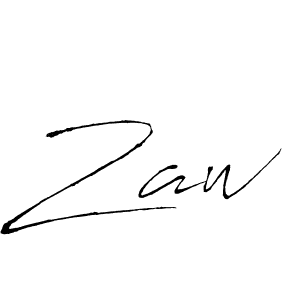 if you are searching for the best signature style for your name Zaw. so please give up your signature search. here we have designed multiple signature styles  using Antro_Vectra. Zaw signature style 6 images and pictures png