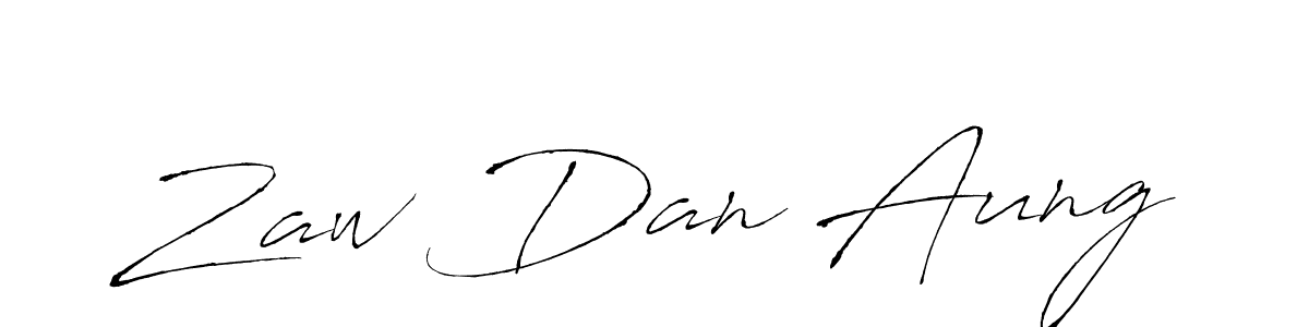 Make a beautiful signature design for name Zaw Dan Aung. With this signature (Antro_Vectra) style, you can create a handwritten signature for free. Zaw Dan Aung signature style 6 images and pictures png