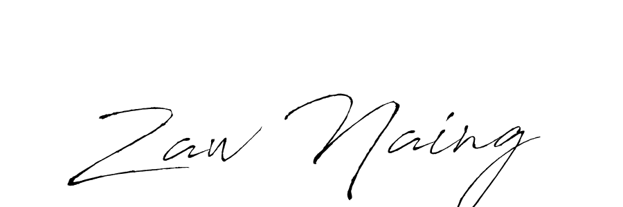 How to make Zaw Naing signature? Antro_Vectra is a professional autograph style. Create handwritten signature for Zaw Naing name. Zaw Naing signature style 6 images and pictures png