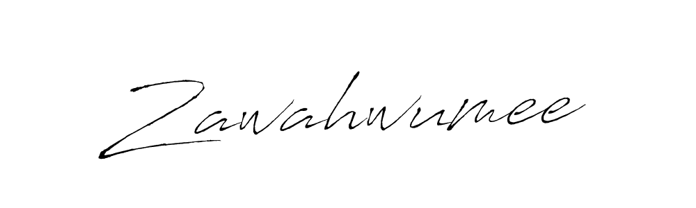 Make a beautiful signature design for name Zawahwumee. With this signature (Antro_Vectra) style, you can create a handwritten signature for free. Zawahwumee signature style 6 images and pictures png