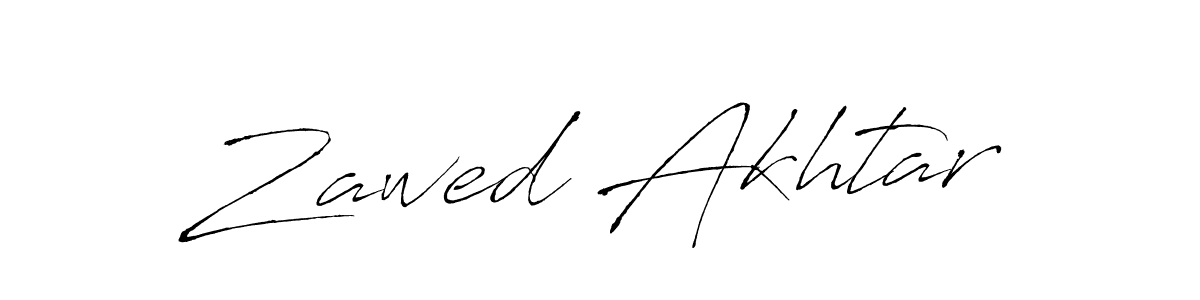 Create a beautiful signature design for name Zawed Akhtar. With this signature (Antro_Vectra) fonts, you can make a handwritten signature for free. Zawed Akhtar signature style 6 images and pictures png