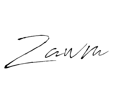 How to make Zawm signature? Antro_Vectra is a professional autograph style. Create handwritten signature for Zawm name. Zawm signature style 6 images and pictures png