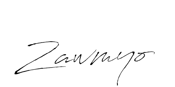 Use a signature maker to create a handwritten signature online. With this signature software, you can design (Antro_Vectra) your own signature for name Zawmyo. Zawmyo signature style 6 images and pictures png