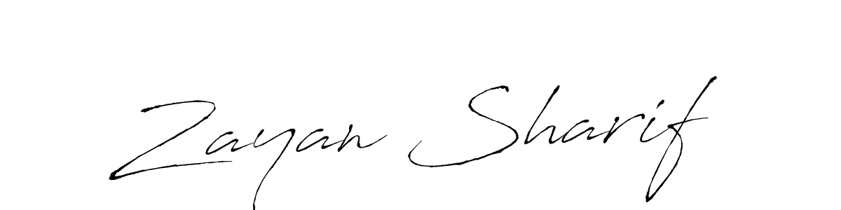 Create a beautiful signature design for name Zayan Sharif. With this signature (Antro_Vectra) fonts, you can make a handwritten signature for free. Zayan Sharif signature style 6 images and pictures png