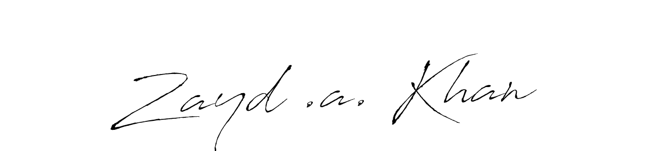 Zayd .a. Khan stylish signature style. Best Handwritten Sign (Antro_Vectra) for my name. Handwritten Signature Collection Ideas for my name Zayd .a. Khan. Zayd .a. Khan signature style 6 images and pictures png