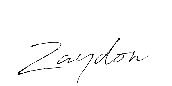 Use a signature maker to create a handwritten signature online. With this signature software, you can design (Antro_Vectra) your own signature for name Zaydon. Zaydon signature style 6 images and pictures png
