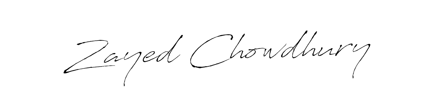 Zayed Chowdhury stylish signature style. Best Handwritten Sign (Antro_Vectra) for my name. Handwritten Signature Collection Ideas for my name Zayed Chowdhury. Zayed Chowdhury signature style 6 images and pictures png