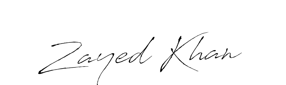 Create a beautiful signature design for name Zayed Khan. With this signature (Antro_Vectra) fonts, you can make a handwritten signature for free. Zayed Khan signature style 6 images and pictures png