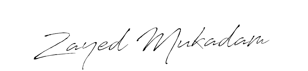 Make a beautiful signature design for name Zayed Mukadam. Use this online signature maker to create a handwritten signature for free. Zayed Mukadam signature style 6 images and pictures png