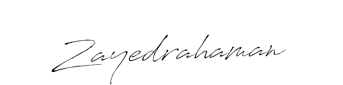 Zayedrahaman stylish signature style. Best Handwritten Sign (Antro_Vectra) for my name. Handwritten Signature Collection Ideas for my name Zayedrahaman. Zayedrahaman signature style 6 images and pictures png
