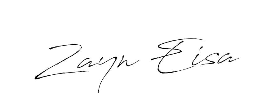 Make a beautiful signature design for name Zayn Eisa. With this signature (Antro_Vectra) style, you can create a handwritten signature for free. Zayn Eisa signature style 6 images and pictures png