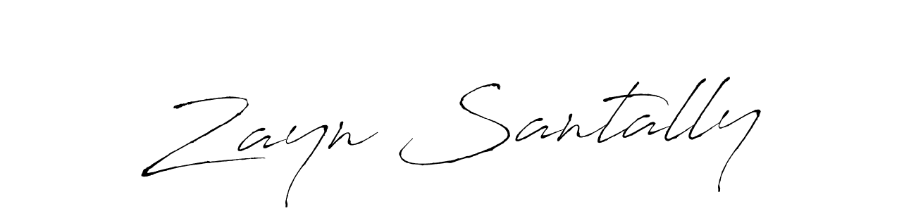 Use a signature maker to create a handwritten signature online. With this signature software, you can design (Antro_Vectra) your own signature for name Zayn Santally. Zayn Santally signature style 6 images and pictures png