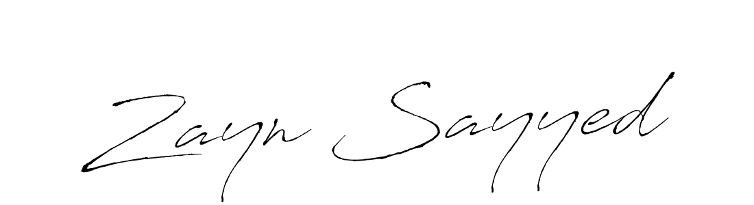Design your own signature with our free online signature maker. With this signature software, you can create a handwritten (Antro_Vectra) signature for name Zayn Sayyed. Zayn Sayyed signature style 6 images and pictures png