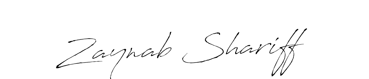 Zaynab Shariff stylish signature style. Best Handwritten Sign (Antro_Vectra) for my name. Handwritten Signature Collection Ideas for my name Zaynab Shariff. Zaynab Shariff signature style 6 images and pictures png