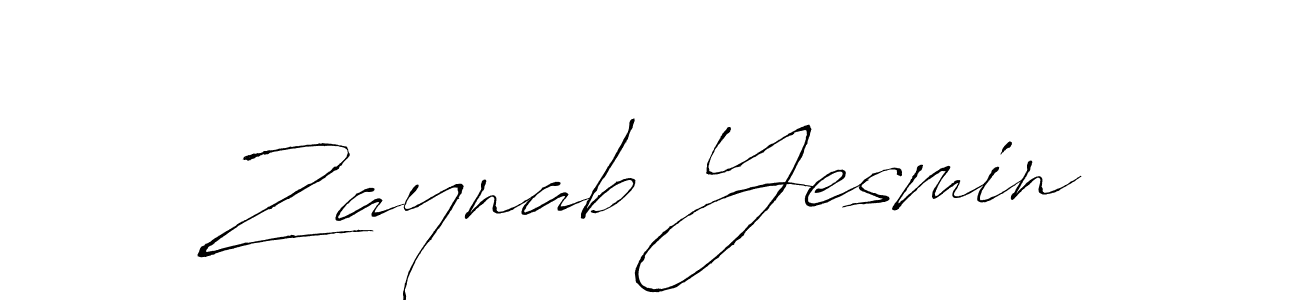 Zaynab Yesmin stylish signature style. Best Handwritten Sign (Antro_Vectra) for my name. Handwritten Signature Collection Ideas for my name Zaynab Yesmin. Zaynab Yesmin signature style 6 images and pictures png