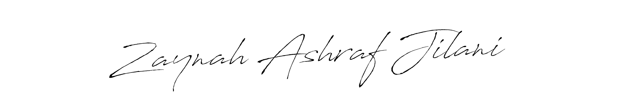 Make a beautiful signature design for name Zaynah Ashraf Jilani. With this signature (Antro_Vectra) style, you can create a handwritten signature for free. Zaynah Ashraf Jilani signature style 6 images and pictures png