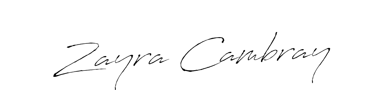 Design your own signature with our free online signature maker. With this signature software, you can create a handwritten (Antro_Vectra) signature for name Zayra Cambray. Zayra Cambray signature style 6 images and pictures png