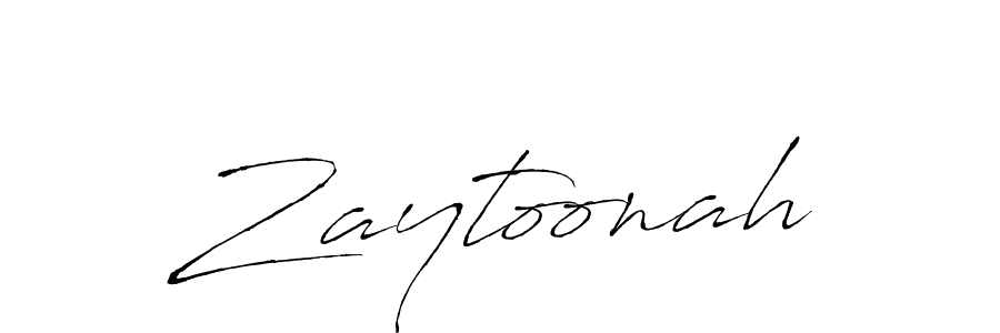 Use a signature maker to create a handwritten signature online. With this signature software, you can design (Antro_Vectra) your own signature for name Zaytoonah. Zaytoonah signature style 6 images and pictures png