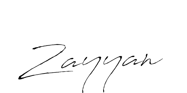 Create a beautiful signature design for name Zayyan. With this signature (Antro_Vectra) fonts, you can make a handwritten signature for free. Zayyan signature style 6 images and pictures png