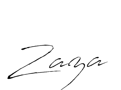 Make a beautiful signature design for name Zaza. With this signature (Antro_Vectra) style, you can create a handwritten signature for free. Zaza signature style 6 images and pictures png