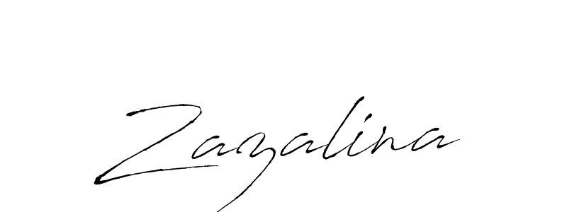 Zazalina stylish signature style. Best Handwritten Sign (Antro_Vectra) for my name. Handwritten Signature Collection Ideas for my name Zazalina. Zazalina signature style 6 images and pictures png