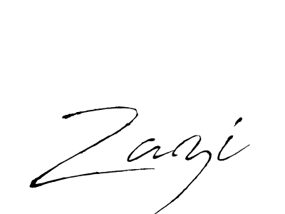 Create a beautiful signature design for name Zazi. With this signature (Antro_Vectra) fonts, you can make a handwritten signature for free. Zazi signature style 6 images and pictures png
