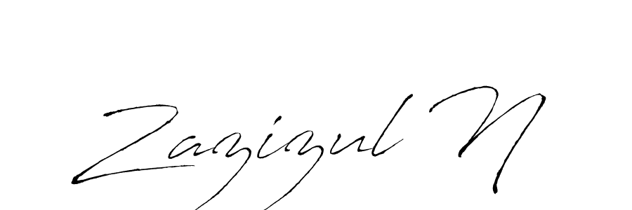 if you are searching for the best signature style for your name Zazizul N. so please give up your signature search. here we have designed multiple signature styles  using Antro_Vectra. Zazizul N signature style 6 images and pictures png