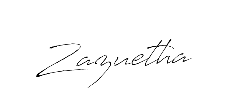 How to make Zazuetha name signature. Use Antro_Vectra style for creating short signs online. This is the latest handwritten sign. Zazuetha signature style 6 images and pictures png