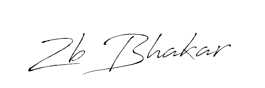 How to make Zb Bhakar signature? Antro_Vectra is a professional autograph style. Create handwritten signature for Zb Bhakar name. Zb Bhakar signature style 6 images and pictures png