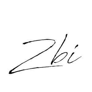 Make a beautiful signature design for name Zbi. With this signature (Antro_Vectra) style, you can create a handwritten signature for free. Zbi signature style 6 images and pictures png
