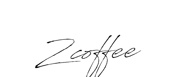 Create a beautiful signature design for name Zcoffee. With this signature (Antro_Vectra) fonts, you can make a handwritten signature for free. Zcoffee signature style 6 images and pictures png