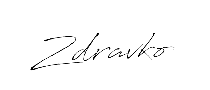 Zdravko stylish signature style. Best Handwritten Sign (Antro_Vectra) for my name. Handwritten Signature Collection Ideas for my name Zdravko. Zdravko signature style 6 images and pictures png