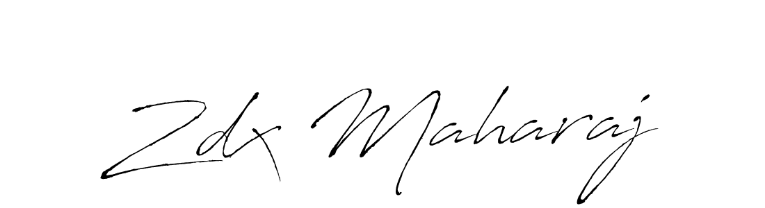 Design your own signature with our free online signature maker. With this signature software, you can create a handwritten (Antro_Vectra) signature for name Zdx Maharaj. Zdx Maharaj signature style 6 images and pictures png