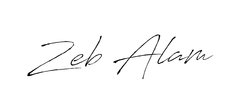 You should practise on your own different ways (Antro_Vectra) to write your name (Zeb Alam) in signature. don't let someone else do it for you. Zeb Alam signature style 6 images and pictures png
